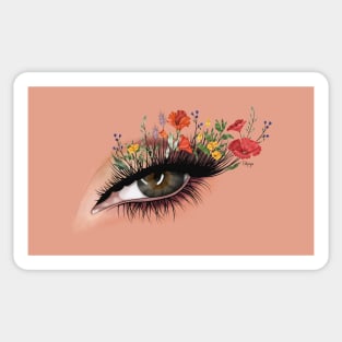 Floral lashes Sticker